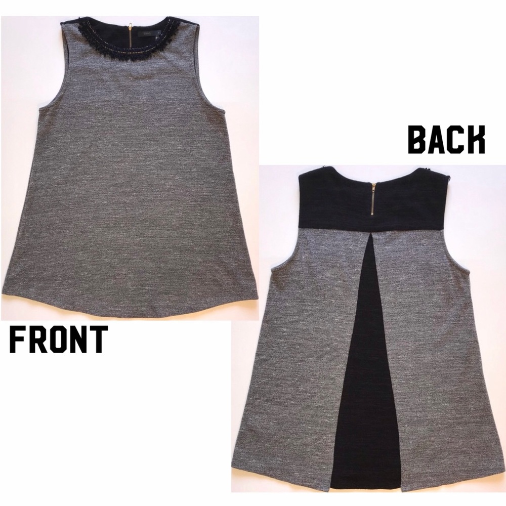 THML Fringe Collar Split Back Tunic